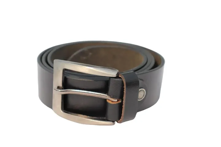 Men's Leather Belts - Classic and Timeless Fashion - TBM Delta pattern Black colour