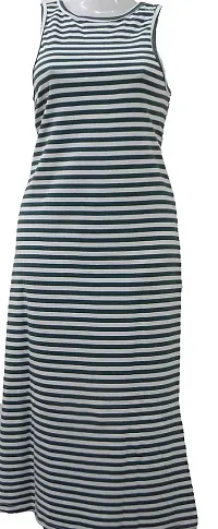 WT Women's Maxi Dress - Horizontal Stripe