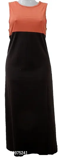 WT Women's Maxi Dress - Orange Black