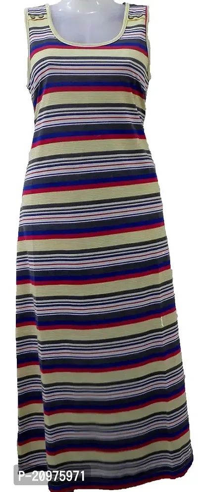 WT Women's Maxi Dress - Multi Colour Stripe-thumb0