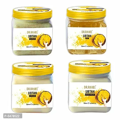 Dr Rashel Ubtan Haldi Face and Body Combo Pack Of 4 (Cream Scrub Gel and Face Pack)-thumb0