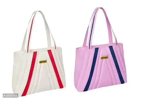 Stylish Multicoloured Canvas Handbags For Women Pack Of 2