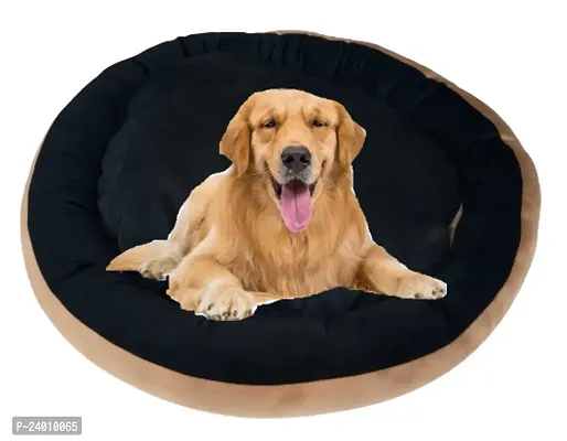 Luxurious Deluxe Washable Velvet Suede Sofa Round Shape Dog  Small Bed Soft Comfortable Sofas  Chair 4 in 1Reversible