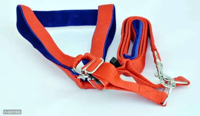 pack Padded Nylon Dog Body Belt Dog Leash X-Large (Neck Size - 24-32 inch) (Chest Size ndash; 28-44 inch) Combo Harness Leash 2 Red