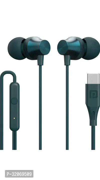 Elegant Green In-Ear Wired Headphones-thumb0