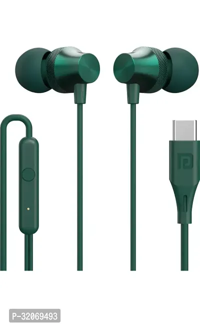 Elegant Green In-Ear Wired Headphones-thumb0