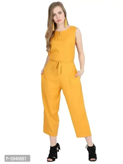 Trendy Rayon Solid Jumpsuit For Women's-thumb0