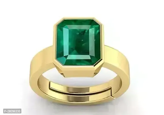 Premium Green Brass Rings With Stone For Men