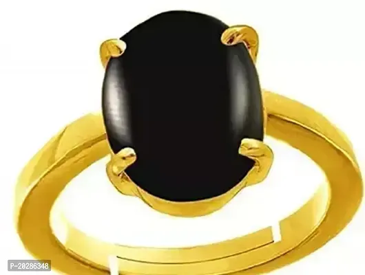 Premium Black Brass Rings With Stone For Men