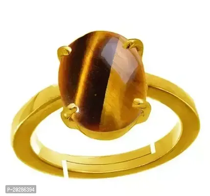 Premium Brown Brass Rings With Stone For Men