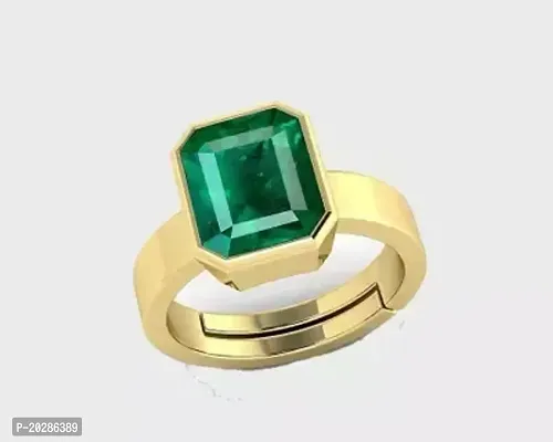 Premium Green Brass Rings With Stone For Men