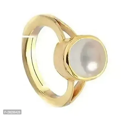 Premium White Brass Rings With Stone For Men