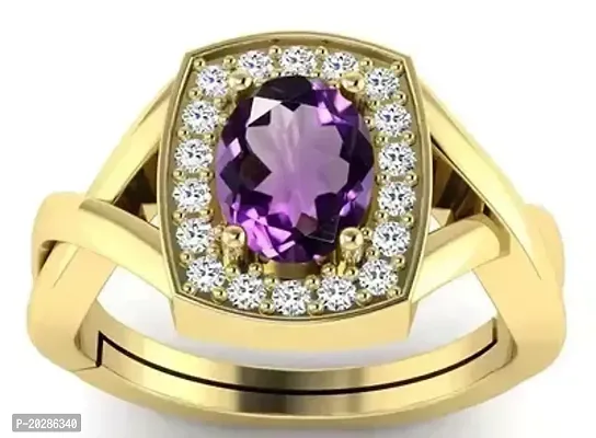 Premium Purple Brass Rings With Stone For Men