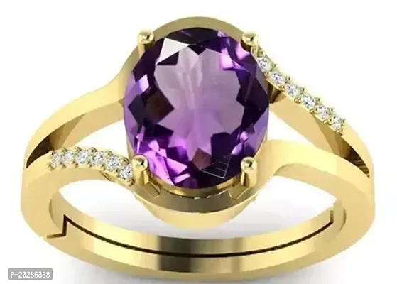 Premium Purple Brass Rings With Stone For Men-thumb0