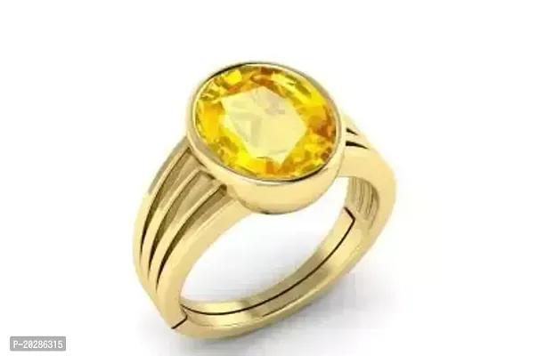 Premium Golden Brass Rings With Stone For Men