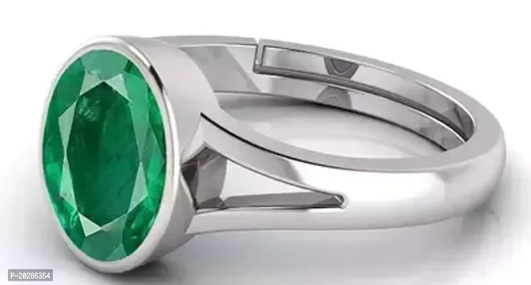 Premium Green Brass Rings With Stone For Men