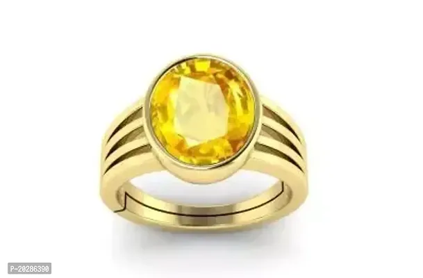 Premium Yellow Brass Rings With Stone For Men