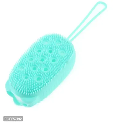 Bath Body Brush Silicone Body Scrubber with Shampoo Dispenser (Assorted Color-Pack of 1)-thumb0