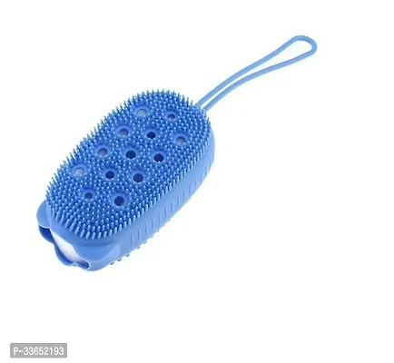 Bath Body Brush Silicone Body Scrubber with Shampoo Dispenser (Assorted Color-Pack of 1)-thumb0