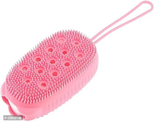 Bath Body Brush Silicone Body Scrubber with Shampoo Dispenser (Assorted Color-Pack of 1)-thumb0