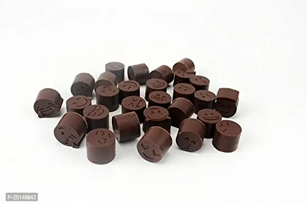 28 Cavity Emoji Shape Silicone Chocolate Mould (Brown) combo of 2-thumb2
