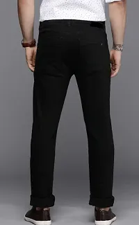 Men Black Slim Fit Low-Rise Clean Look Stretchable Jeans-thumb1