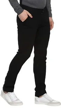 Fashion Men's Slim Fit Black Stretch Jeans-thumb1