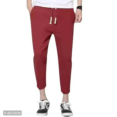 Stylish Grey Cotton Regular Track Pants For Men-thumb0