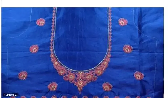 Reliable Blue Silk Blend Unstitched Blouses For Women