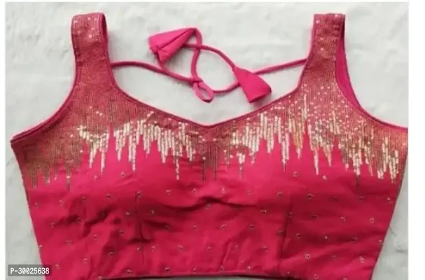 Reliable Pink Silk Blend Unstitched Blouses For Women