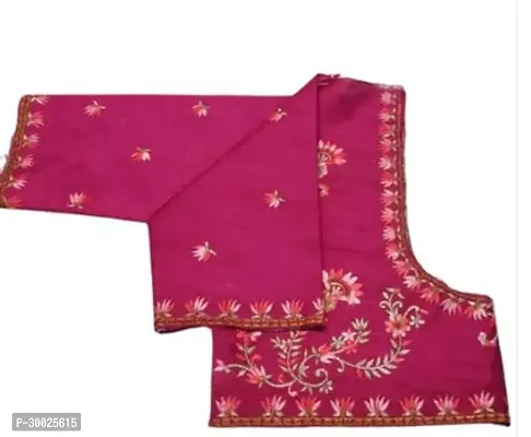 Reliable Pink Silk Blend Unstitched Blouses For Women