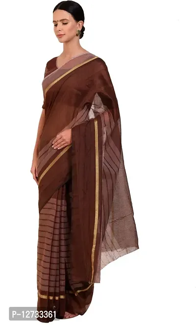 Stylish Fancy Silk Blend Saree With Blouse Piece For Women Pack Of 1-thumb3