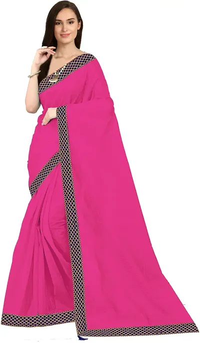 Trending Art Silk Saree with Blouse piece 