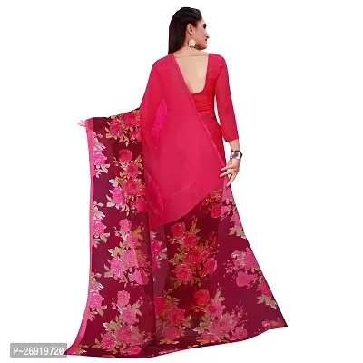 Elegant Georgette Printed Women Saree with Blouse piece-Pack Of 2-thumb5