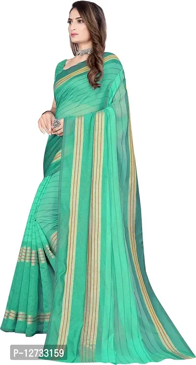 Stylish Fancy Cotton Silk Saree With Blouse Piece For Women Pack Of 1-thumb2