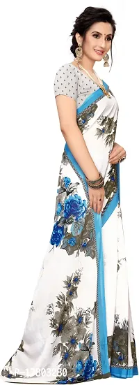 Women Stylish Art Silk Printed Saree with Blouse piece-thumb3