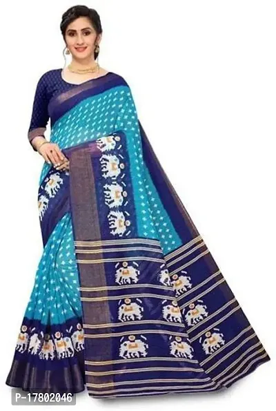 Women Stylish Crepe Printed Saree with Blouse piece