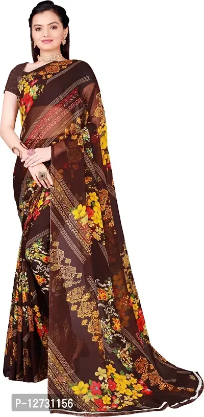 Stylish Fancy Georgette Saree With Blouse Piece For Women Pack Of 1