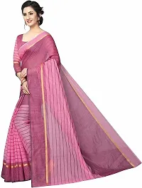 Stylish Fancy Cotton Silk Saree With Blouse Piece For Women Pack Of 1-thumb2