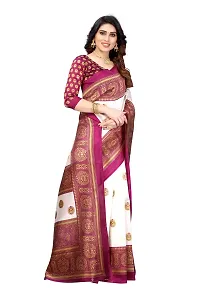 Stylish Wine Cotton Silk Woven Design Saree with Blouse piece For Women-thumb1