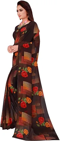 Stylish Fancy Georgette Saree With Blouse Piece For Women Pack Of 1-thumb2