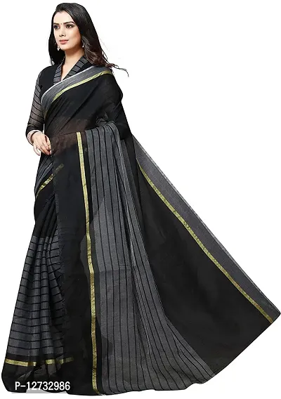 Stylish Fancy Cotton Silk Saree With Blouse Piece For Women Pack Of 1-thumb3