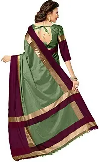Women Stylish Silk Blend Printed Saree with Blouse piece-thumb1