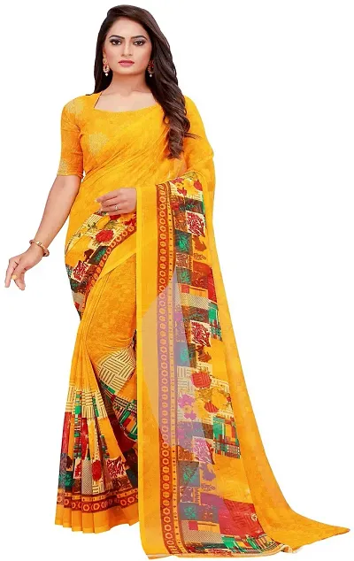 Best Selling Georgette Saree with Blouse piece 