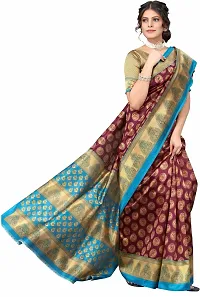 Women Stylish Chiffon Printed Saree with Blouse piece-thumb2