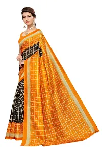 Elegant Art Silk Checked Women Saree with Blouse piece-thumb1