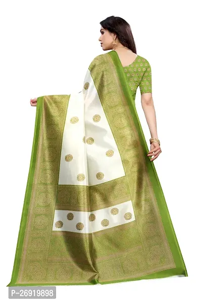 Elegant Art Silk Jacquard Women Saree with Blouse piece-thumb4