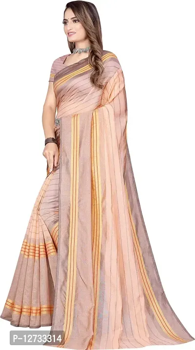 Stylish Fancy Cotton Silk Saree With Blouse Piece For Women Pack Of 1-thumb2