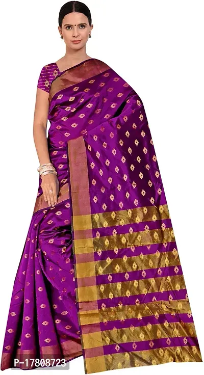 Women Stylish Art Silk Woven Design Saree with Blouse piece-thumb0