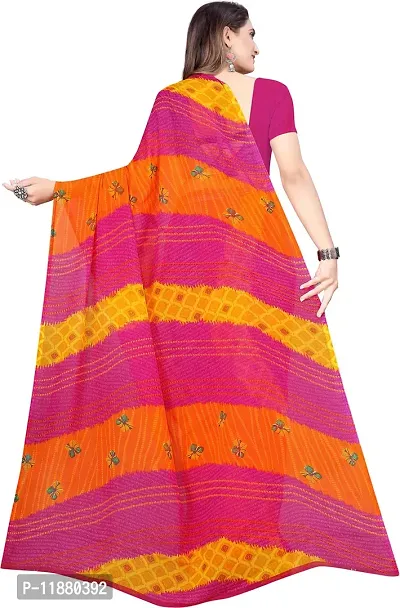 Stylish Fancy Georgette Saree With Blouse Piece For Women Pack Of 1-thumb3